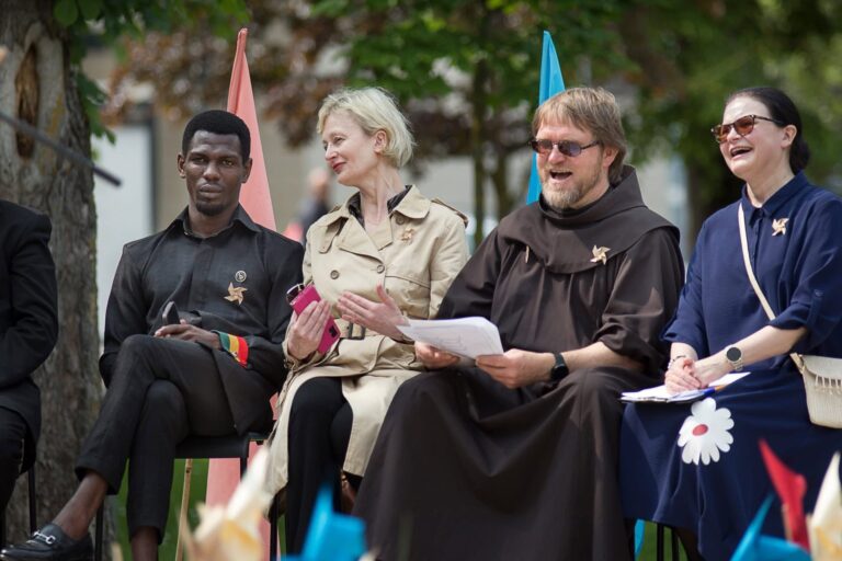 Daniel Osei Afrifa with fellow speakers at the Holy Ghost Conference in Šiauliai, Lithuania
